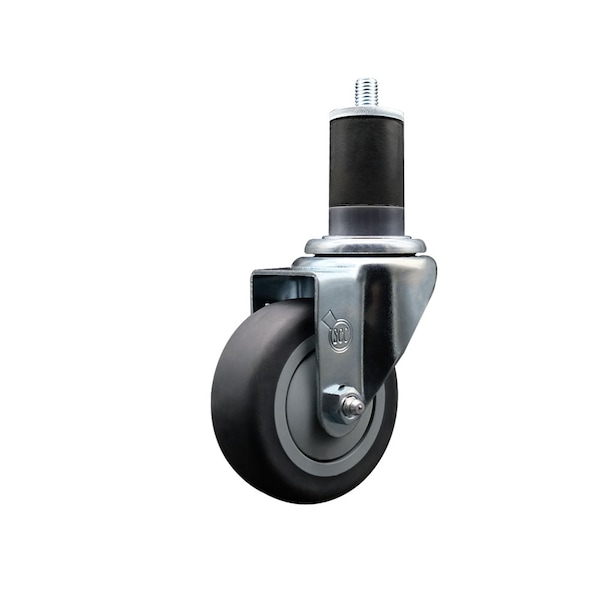 3.5'' SS Thermoplastic Rubber Wheel Swivel 1-5/8'' Expanding Stem Caster